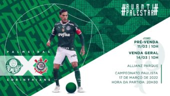 Verdão segue com valores dos ingressos reduzidos para clássico contra Corinthians