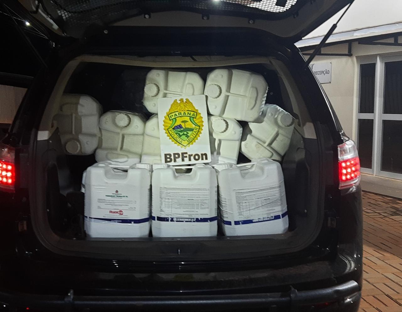 BPFron apreende agrotóxicos contrabandeados em Santo Antônio do Sudoeste