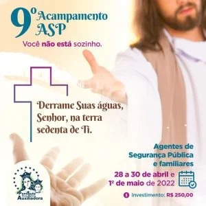 Policia Civil informa que estão abertas as inscrições para o 9º Acampamento para Agentes de Segurança Pública (A.S.P.)