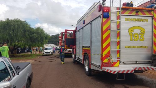Princípio de incêndio em residência mobiliza Corpo de Bombeiros Imagem referente a Princípio de incêndio em residência mobiliza Corpo de Bombeiros