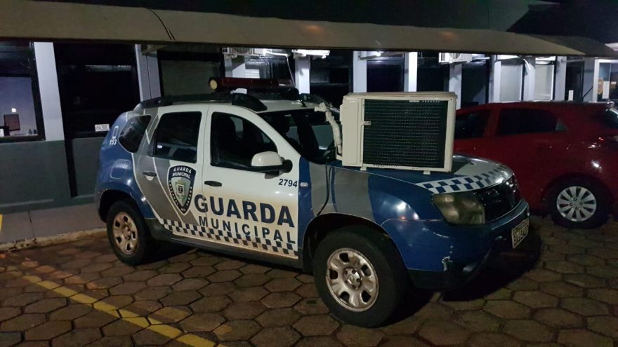 GM recupera ar-condicionado que estava sendo furtado na UBS do Bairro Periolo