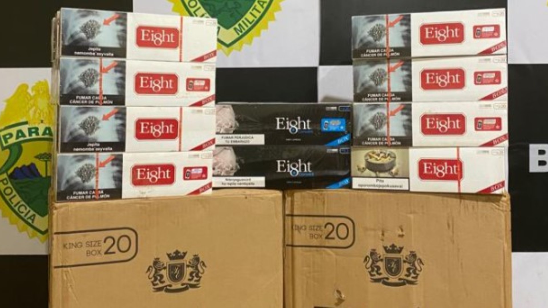 BPFron apreende cigarro contrabandeado e um revólver em Guaíra