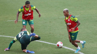 Verdão faz treino tático e Dudu projeta apoio da torcida em Derby no Allianz Parque
