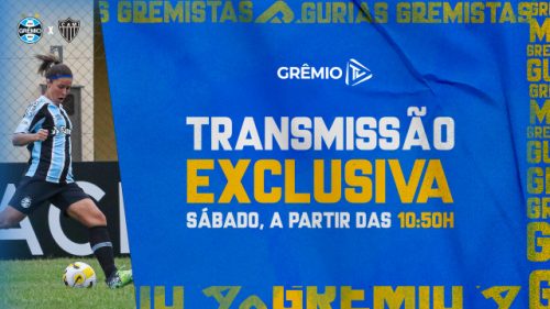 GrêmioTV transmite Grêmio x Atlético-MG pelo Brasileirão Feminino A1 neste sábado Imagem referente a GrêmioTV transmite Grêmio x Atlético-MG pelo Brasileirão Feminino A1 neste sábado