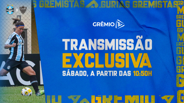 GrêmioTV transmite Grêmio x Atlético-MG pelo Brasileirão Feminino A1 neste sábado