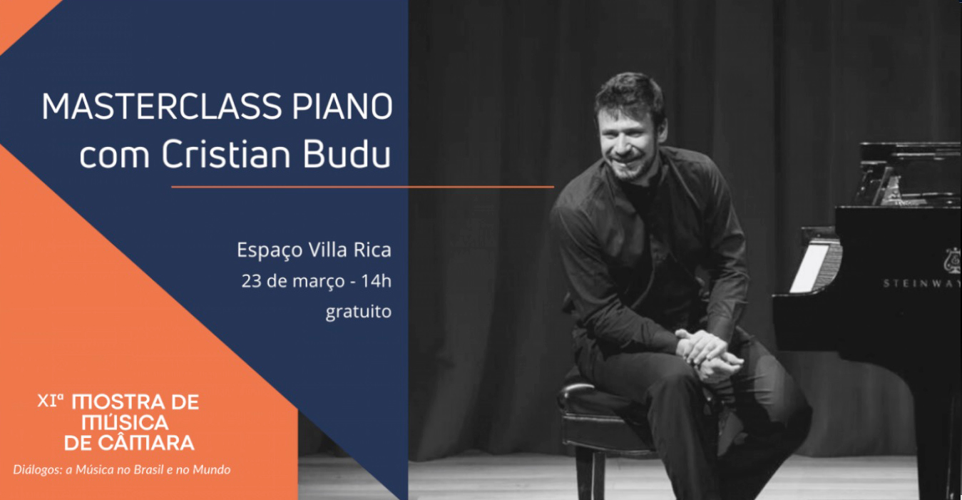 Abertura da XI Mostra de Música de Câmara traz Masterclass de piano com Cristian Budu