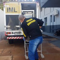 Imagem referente a Corpo de Matheus Rambo Leal, 26 anos, vítima de homicídio no Cataratas chega ao IML