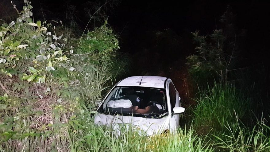 Ao desviar de animal, motorista perde o controle da direção e sai da pista na BR-369