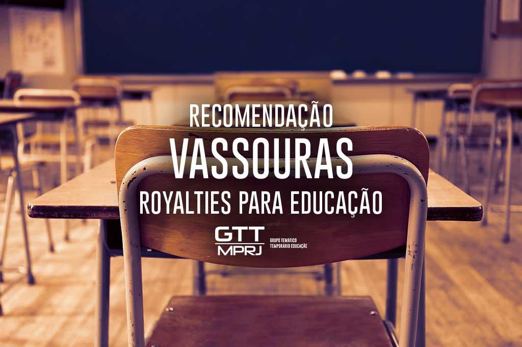 MPRJ recomenda ao Município de Vassouras a aplicação dos royalties do pré-sal na área de educação