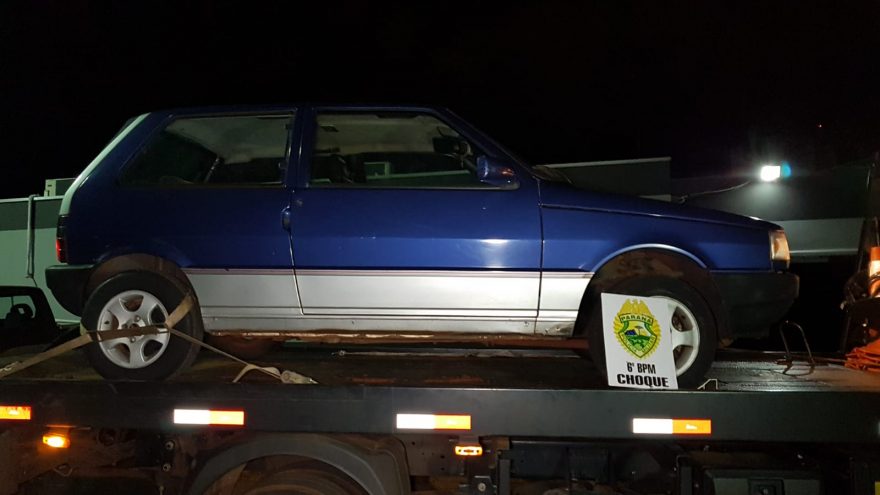 Uno furtado em Foz é recuperado pelo Pelotão de Choque no Brasmadeira