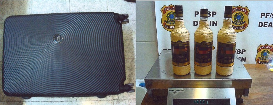 PF apreende droga dentro de garrafas de cachaça