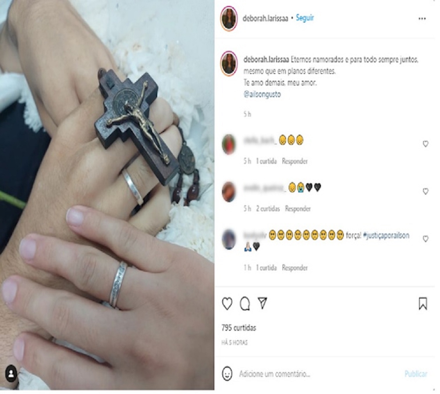 “Eterno namorado”: Ailson recebe homenagem em rede social
