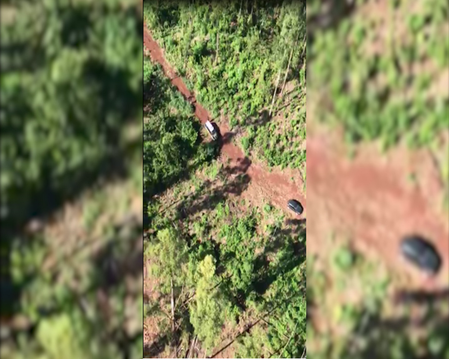 PM e PRF, com apoio aéreo da PCPR realizam buscas na região após troca de tiros; policial ferido recebe tratamento em Cascavel