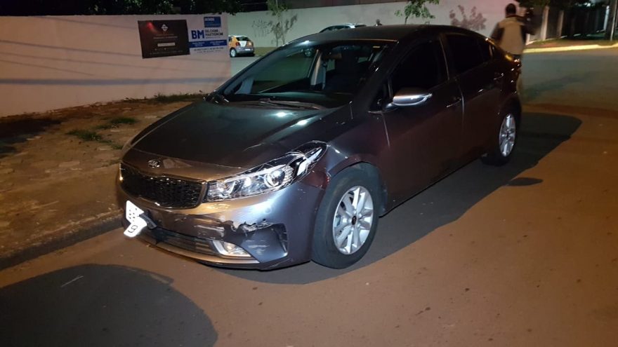 Motociclista fica ferido em colisão na Rua Minas Gerais