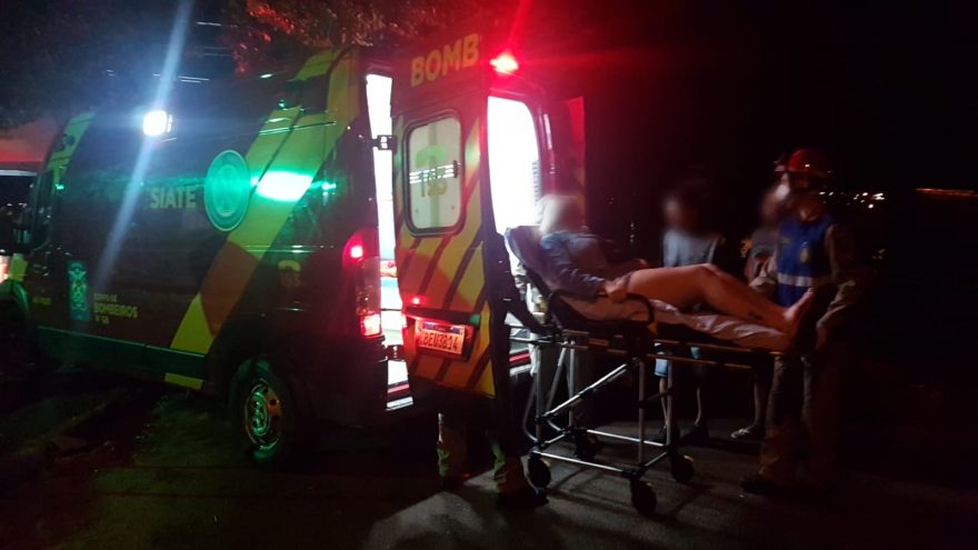Siate atende mulher ferida após acidente no Brasmadeira