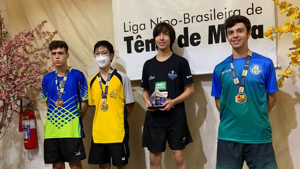 Mesatenista do Verdão conquista lugar no pódio da 3ª Etapa da Liga Nipo-Brasileira