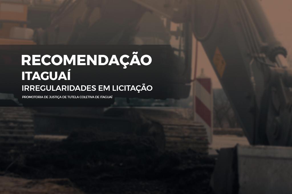 MPRJ recomenda que a Prefeitura de Itaguaí suspenda contrato firmado para obras de drenagem e pavimentação