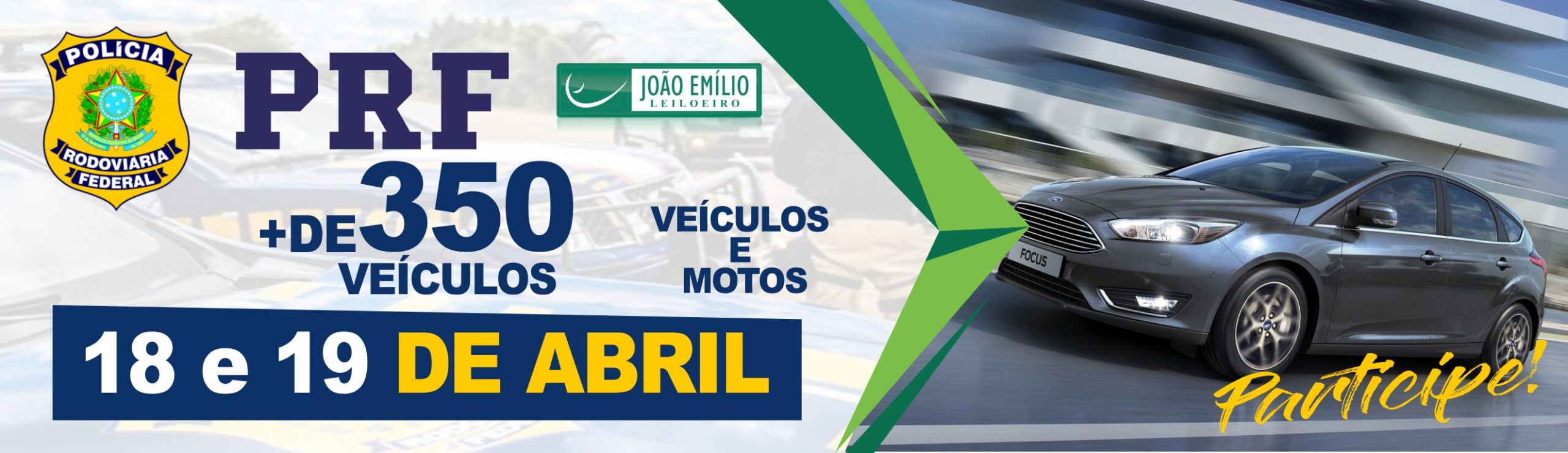A Polícia Rodoviária Federal no Rio de Janeiro, realizará 02 leilões na modalidade online, nos dias 18 e 19 de abril de 2022, onde serão leiloados 374 veículos