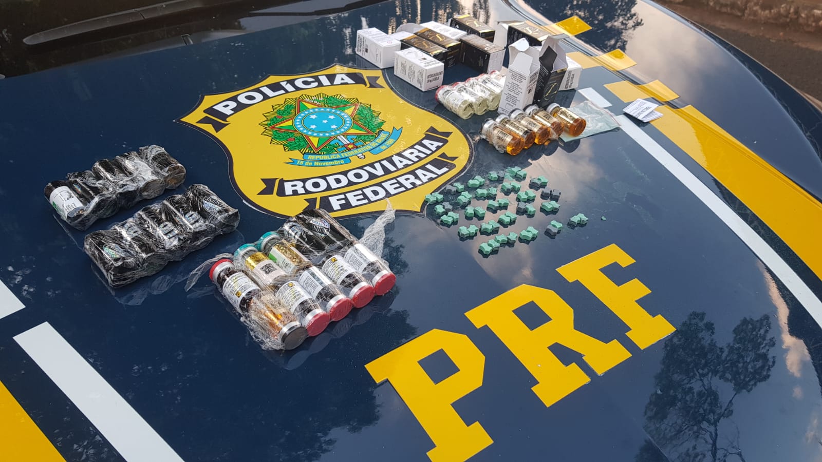 PRF apreende anabolizantes e ecstasy na BR 153, em José Bonifácio