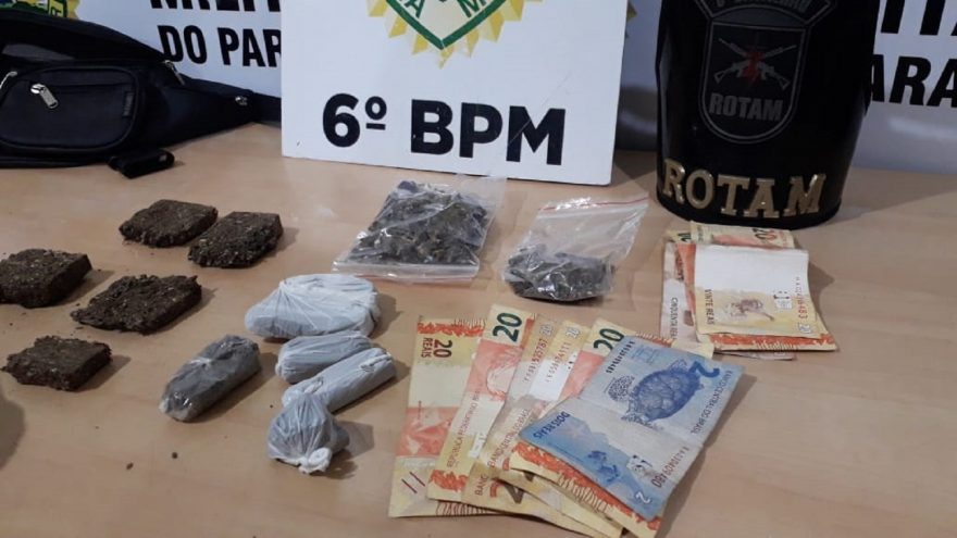 Grupo é detido após PM encontrar ponto de tráfico de drogas em Corbélia