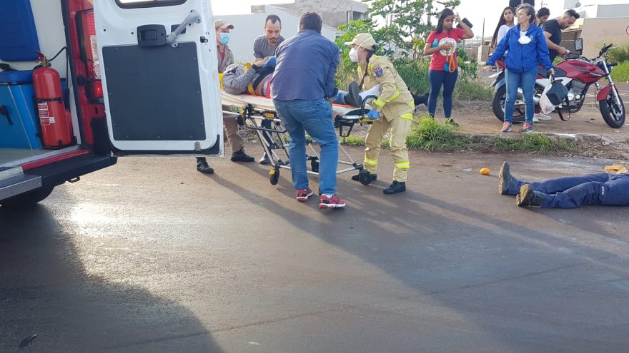 Colisão entre motos deixa dois feridos nas proximidades da Expovel