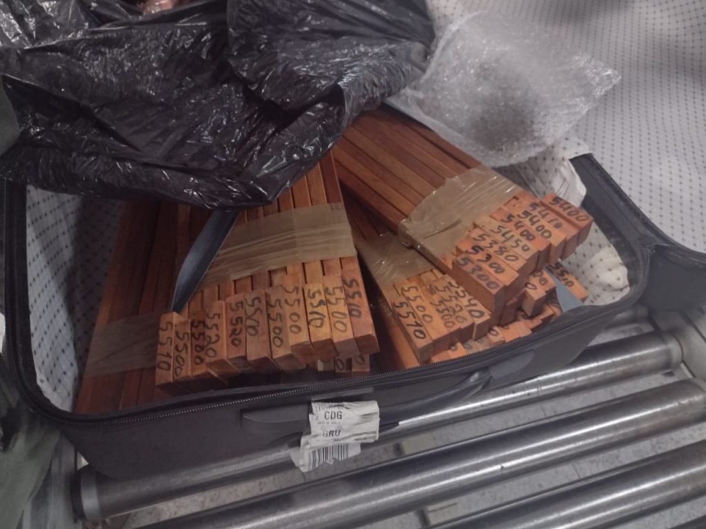 PF prende homem transportando artefatos produzidos com pau-brasil
