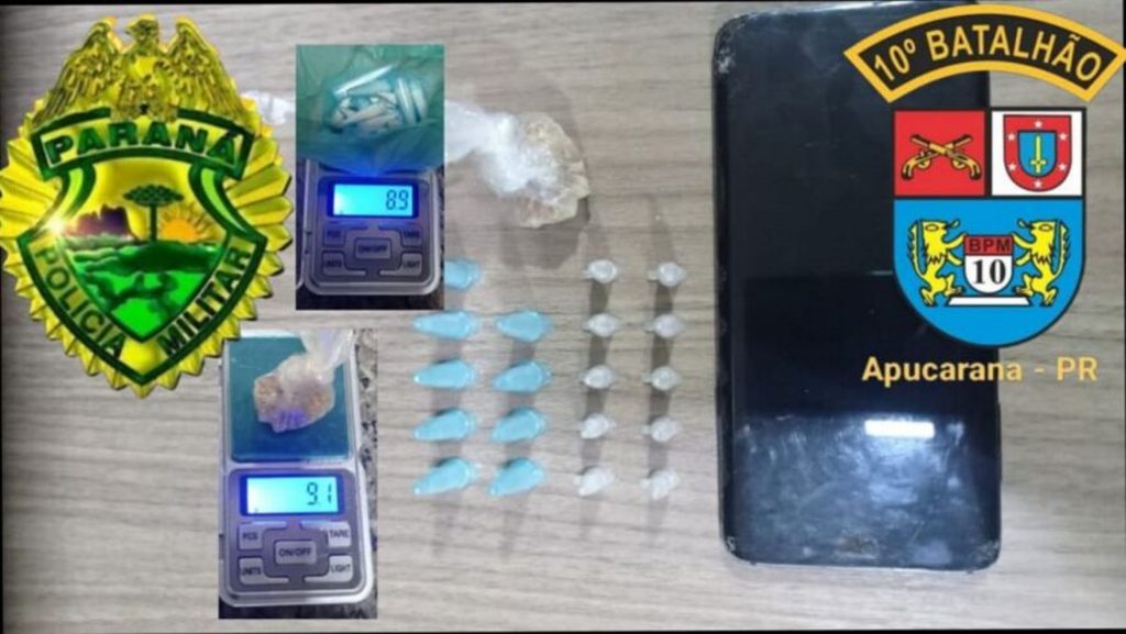 Jovem é preso por tráfico de drogas em Apucarana