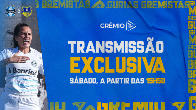 GrêmioTV transmite Grêmio x Esmac-PA pelo Brasileirão Feminino A1 neste sábado