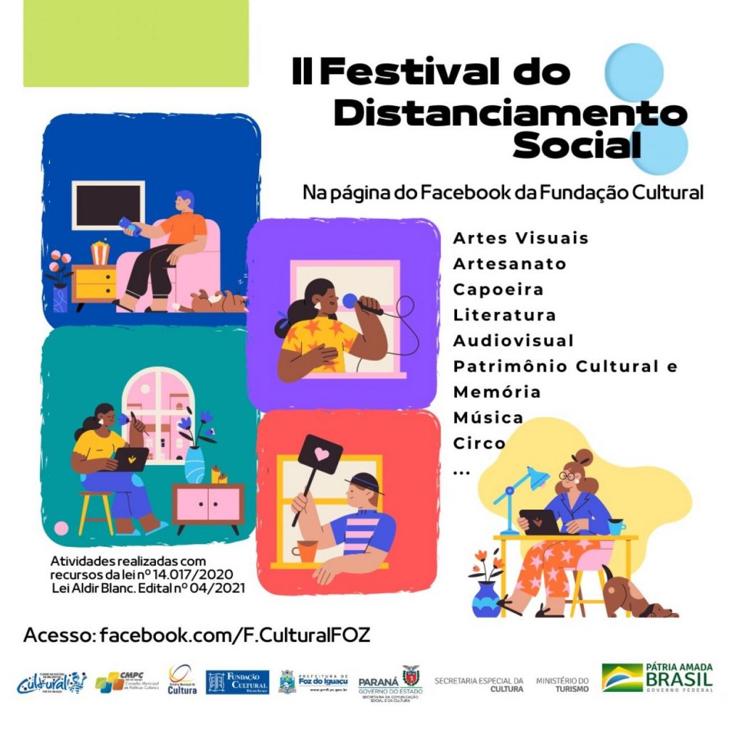 II Festival do Distanciamento Social estreia dia 25 nos canais da Fundação Cultural