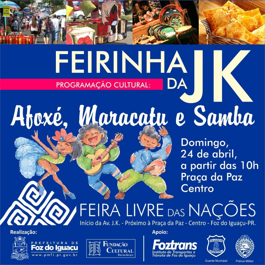 Feirinha da JK terá apresentações de Afoxé, Maracatu e Samba no domingo