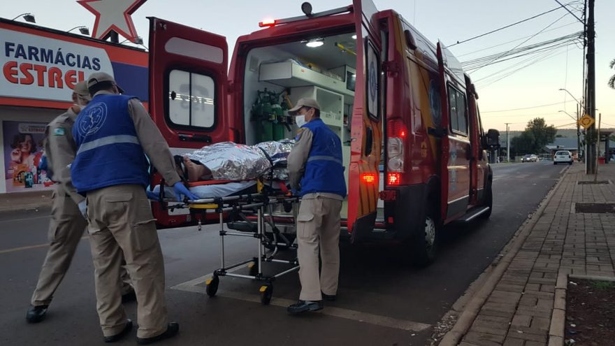 Bombeiros atendem vítima de acidente no Bairro Floresta