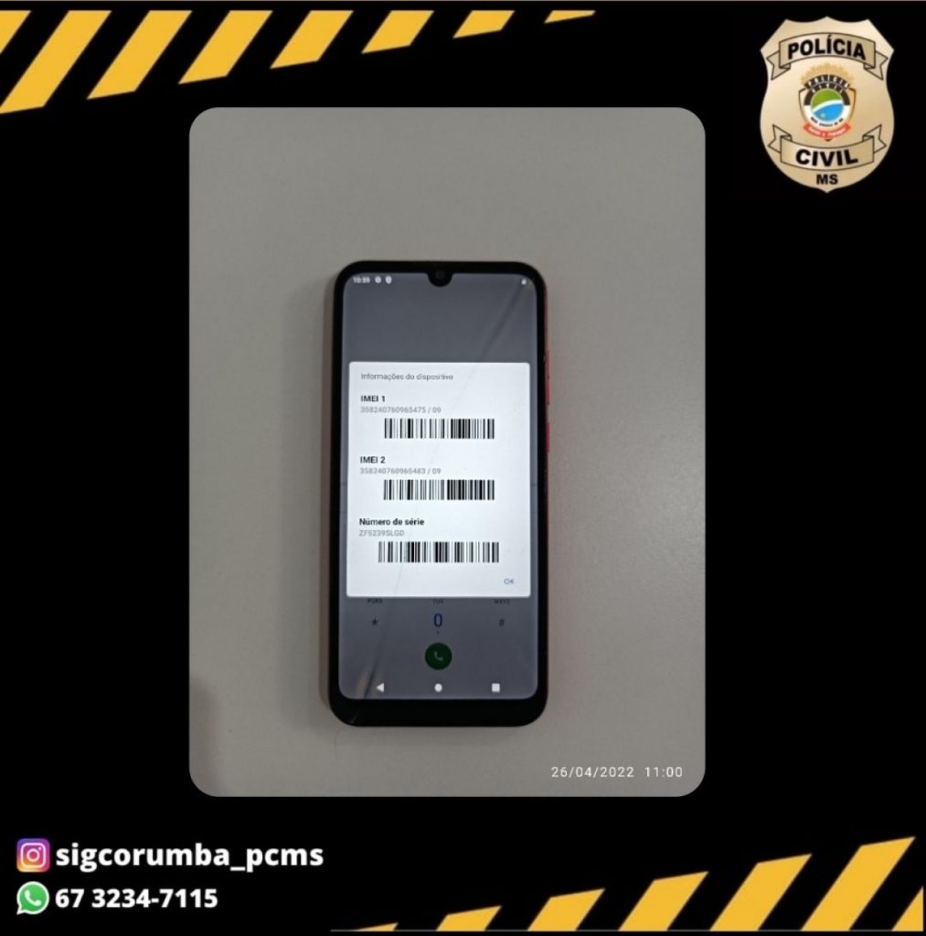 Celular Roubado é localizado e recuperado pela Polícia Civil