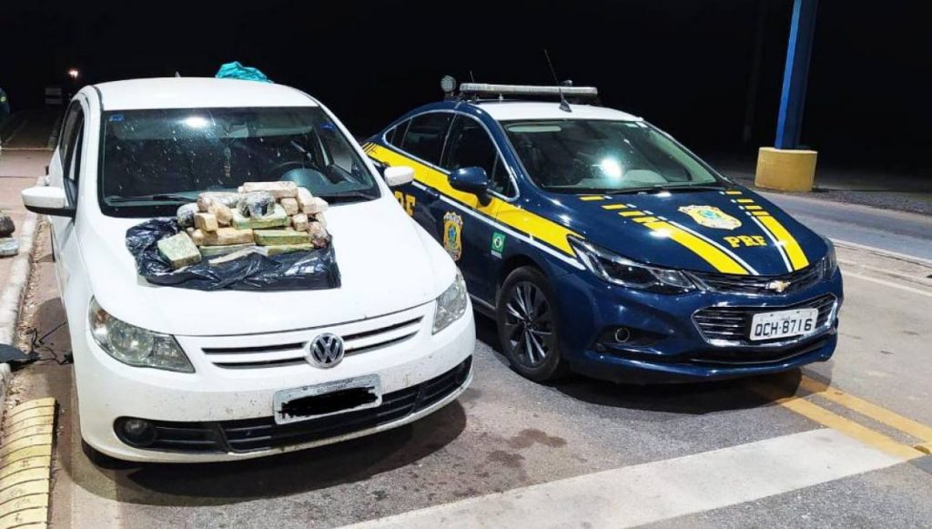 PRF apreende droga em Poconé que seria levada para São Paulo