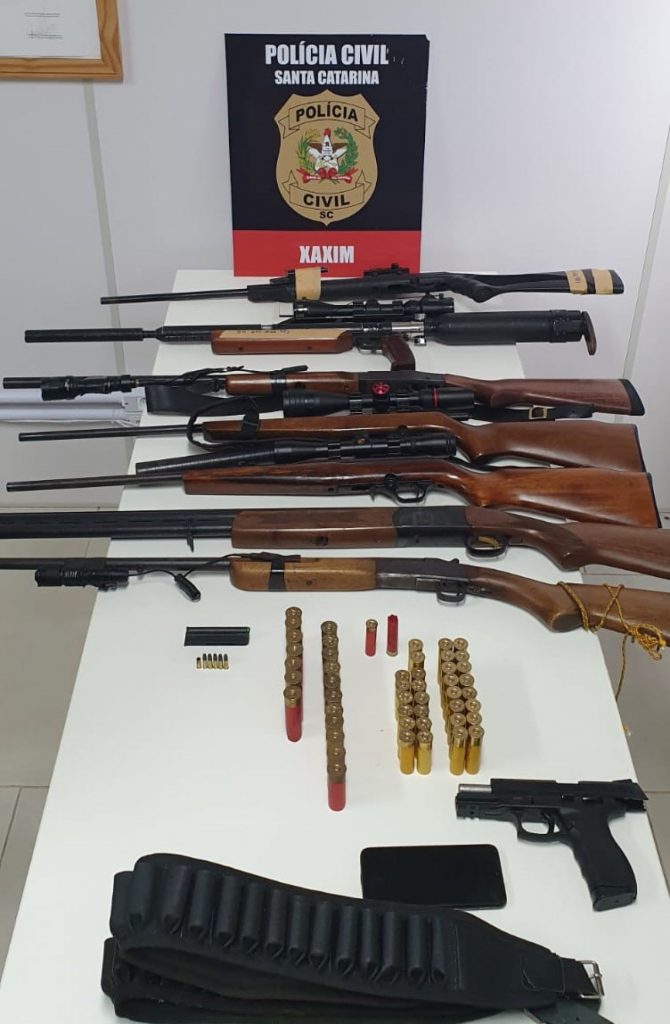 Polícia Civil deflagra operação em combate à caça ilegal de animais silvestres em Marema e Xaxim e faz prisões