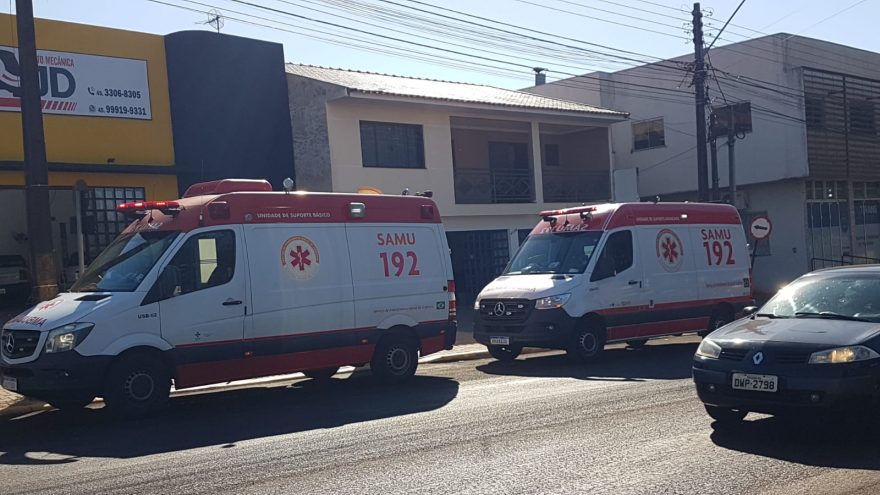 Ambulâncias do Samu são mobilizadas para atenderem idoso na Rua Cuiabá