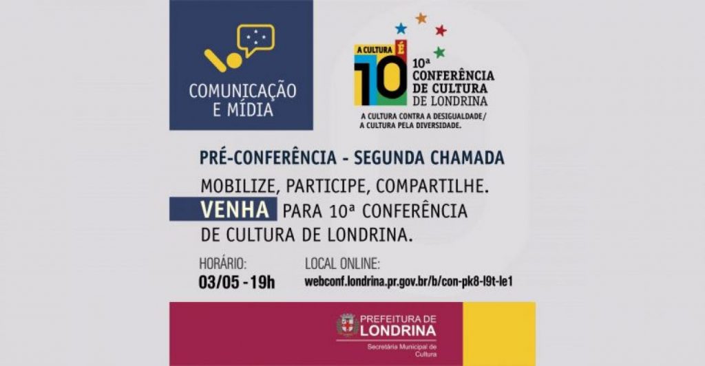 Pré-conferência de Cultura voltada para Comunicação e Mídia acontece nesta terça-feira (3)