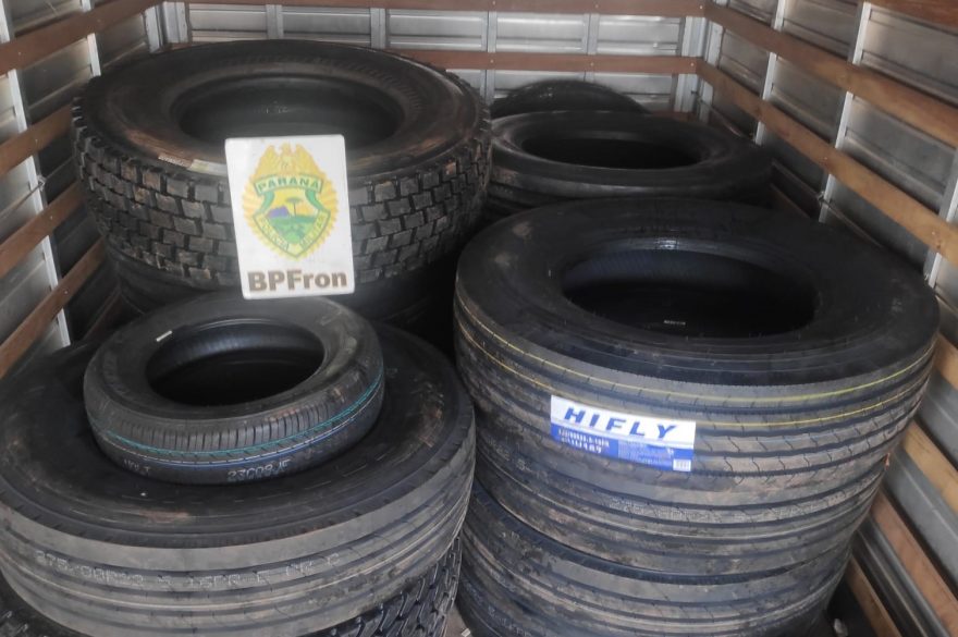 BPFRON apreende pneus contrabandeados em Foz do Iguaçu