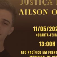 Imagem referente a Familiares e amigos de Ailson Augusto Ortiz realizarão ato pacífico no dia da audiência do atirador