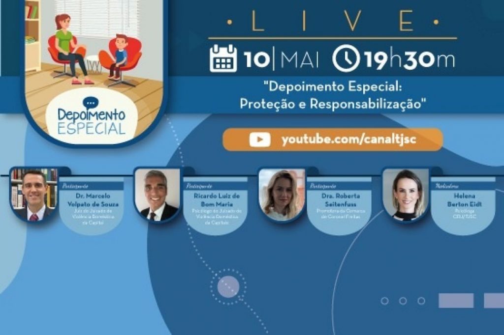 TJSC e MPSC promovem live sobre Depoimento Especial nesta terça-feira