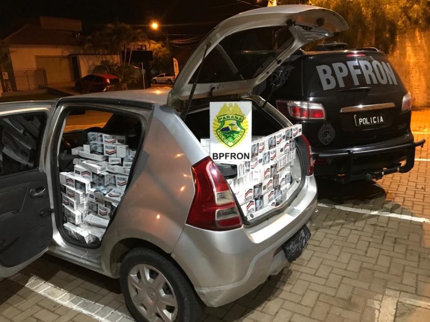 BPFRON apreende carro carregado com cigarros contrabandeados em Cascavel