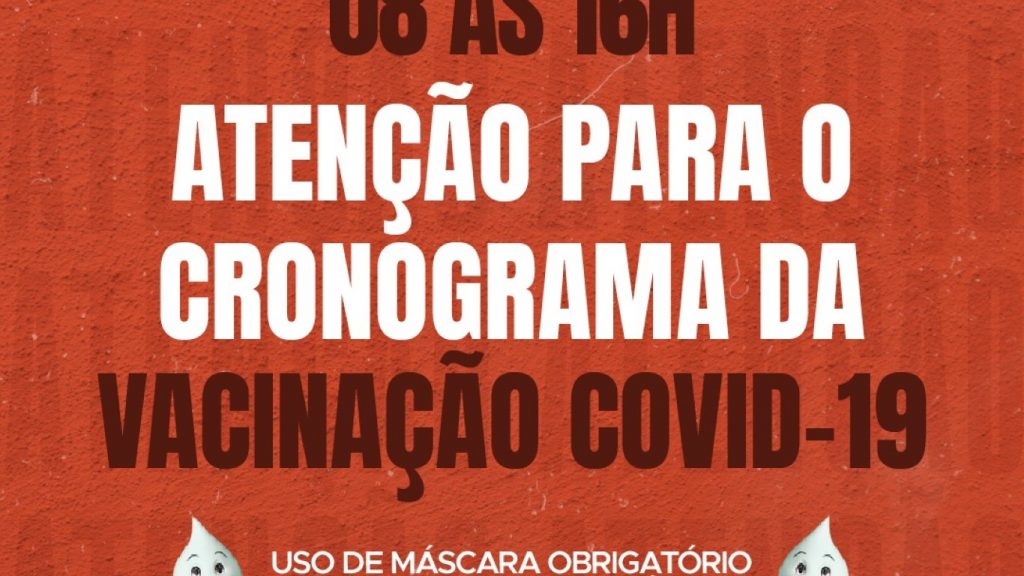 Saúde divulga o calendário de vacinação contra covid-19 desta semana