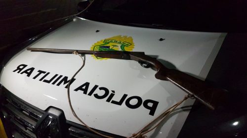 Espingarda é apreendida pela Polícia Militar em Lindoeste