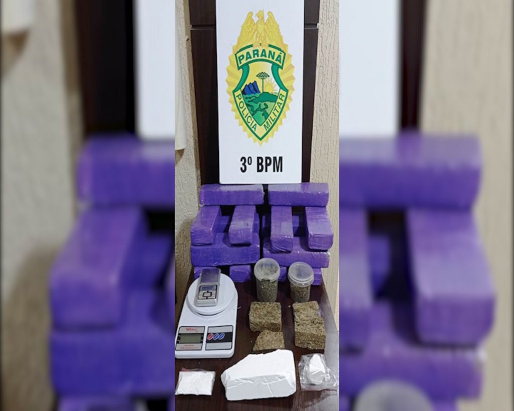 Polícia detém um e apreende mais de 8 kg de drogas em Pato Branco