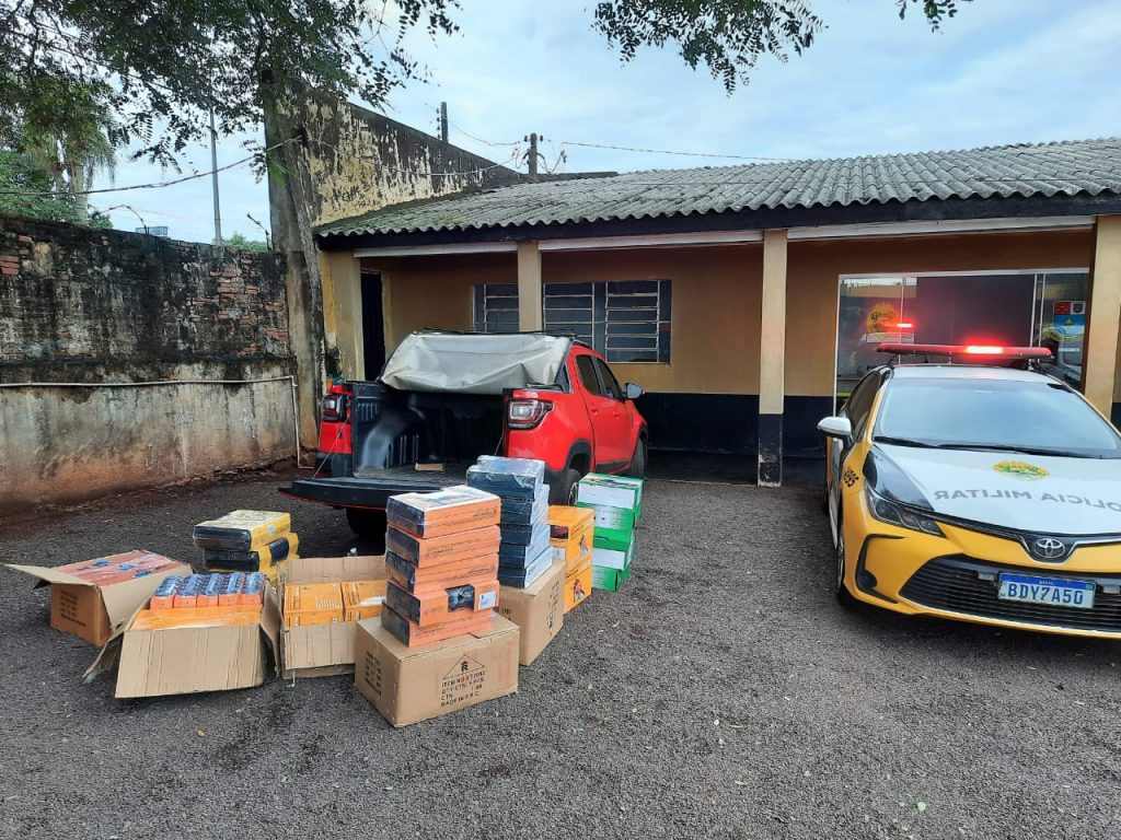 Mercadorias contrabandeadas são apreendidas e encaminhadas ao Batalhão da Polícia Rodoviária