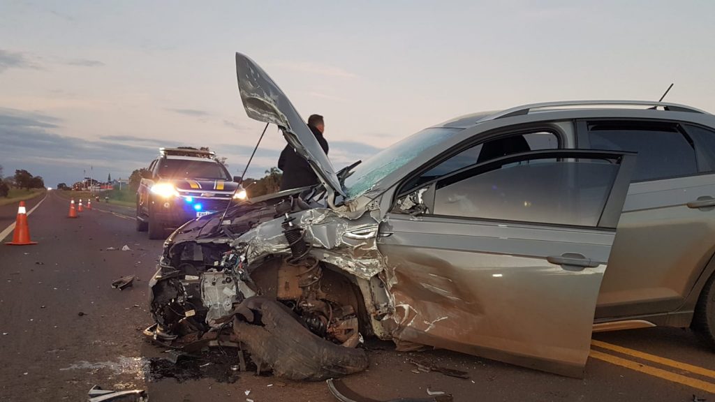 Forte colisão é registrada na BR-369 entre Cascavel e Corbélia