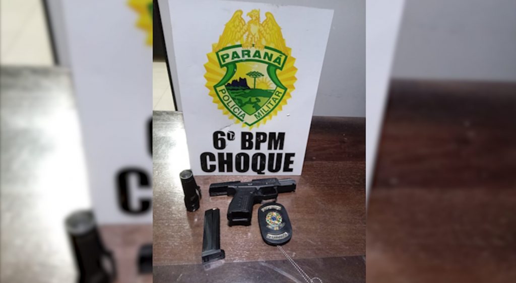 Choque encontra pistola 9mm carregada caída na rua
