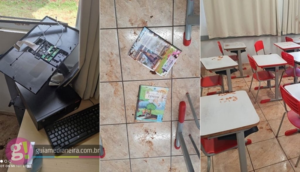 Itaipulândia: Vândalos arrombam sala de aula e quebram computador