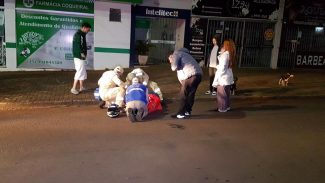 Motociclista quebra o braço após colisão de trânsito no Bairro Coqueiral