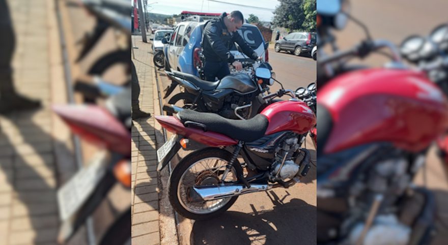 Equipe de motos da Guarda Municipal encontra duas motocicletas furtadas