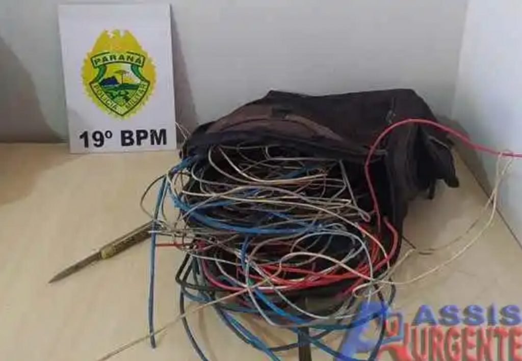 Morador de rua é detido em flagrante por furto de fiação elétrica